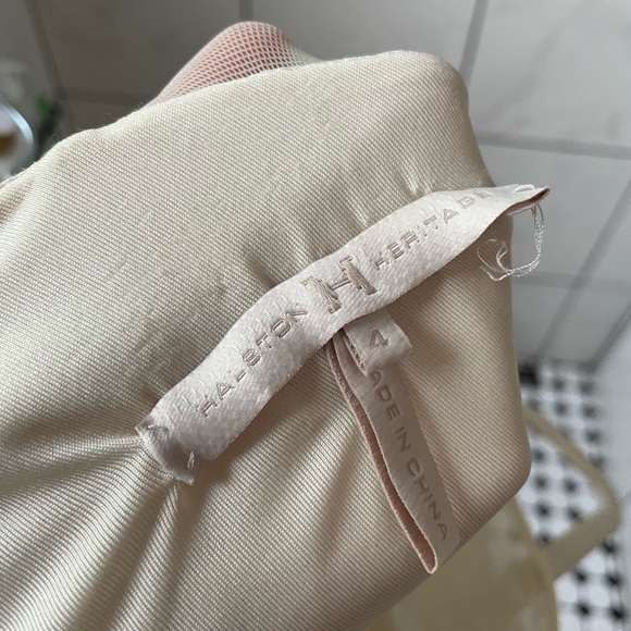 Cream Formal Halston Dress - Picture 4 of 5